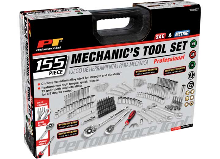 Performance Tool 155-Piece Mechanic's Tool Set