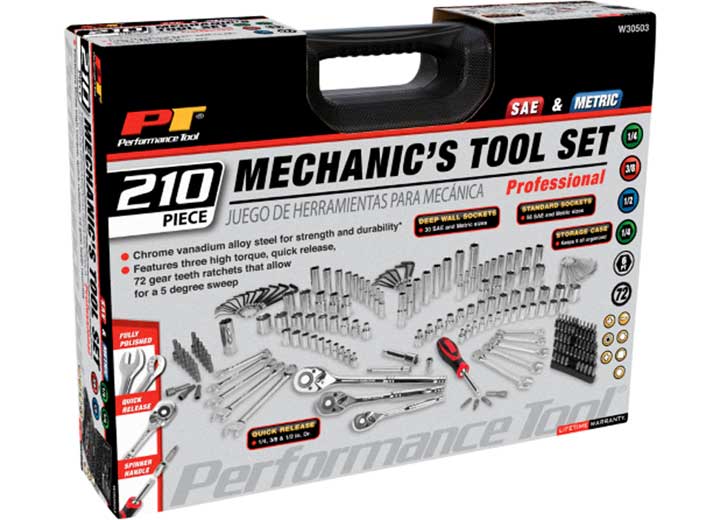 Performance Tool 210-Piece Mechanics Tool Set