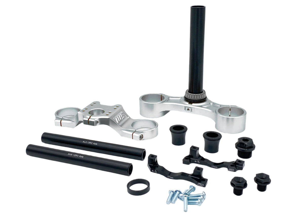 Warp 9 Fastace Billet Triple Clamps W/Drop Crown