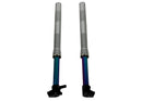 Oil slick forks, silver tubes