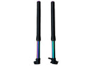 Oil slick forks, black tubes