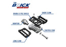 Pivotrax Brick Series extendable foot peg set