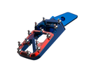 Pivotrax Cyber foot pegs in blue and red