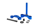 RFloXa Max drop crown triple clamp, blue