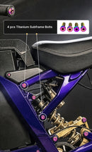 Titanium Surron Seat and Subframe Bolt Set for E-Motos
