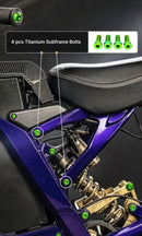 Titanium Surron Seat and Subframe Bolt Set for E-Motos