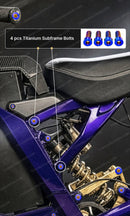 Titanium Surron Seat and Subframe Bolt Set for E-Motos