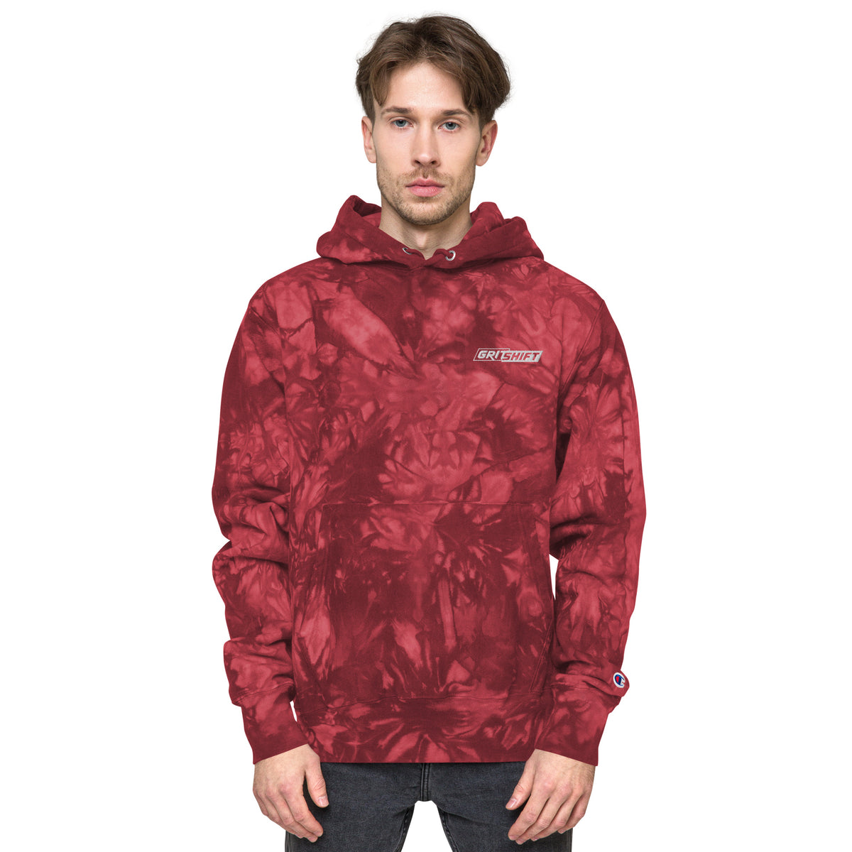GritShift Unisex Champion tie-dye hoodie
