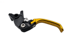 Warp 9 e-moto forged folding brake lever, left side with parking brake, gold