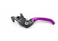 Warp 9 e-moto forged folding brake lever, left side with parking brake, purple