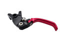 Warp 9 e-moto forged folding brake lever, left side with parking brake, red