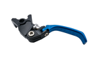 Warp 9 e-moto forged folding brake lever, left side with parking brake, blue
