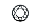 Warp 9 aluminum rear sprocket, black anodized, triangle cut design