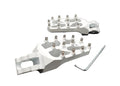 Warp 9 Talaria Elite foot pegs in white powder coat