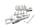 Warp 9 Talaria Elite foot pegs in white powder coat