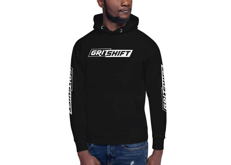 GritShift Unisex Hoodie White Logo